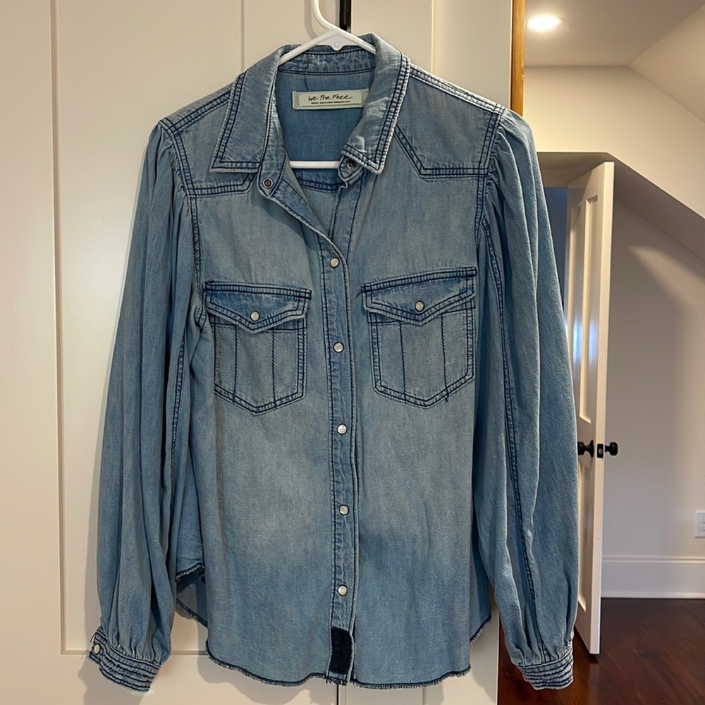Free People Denim Shirt - size small